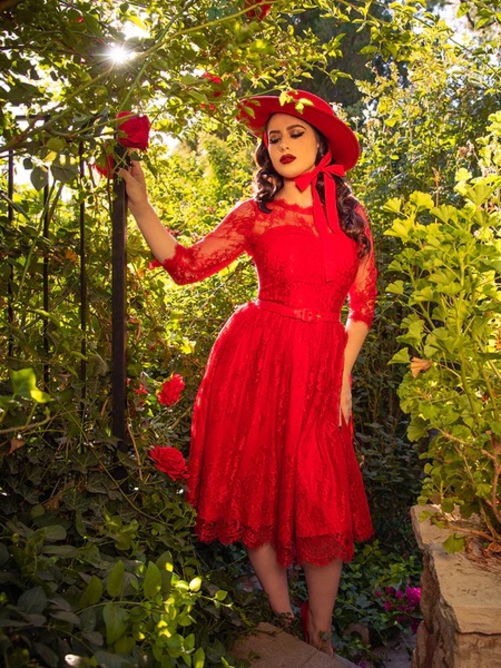 Vixen by Micheline Pitt Red Mourning Dress
